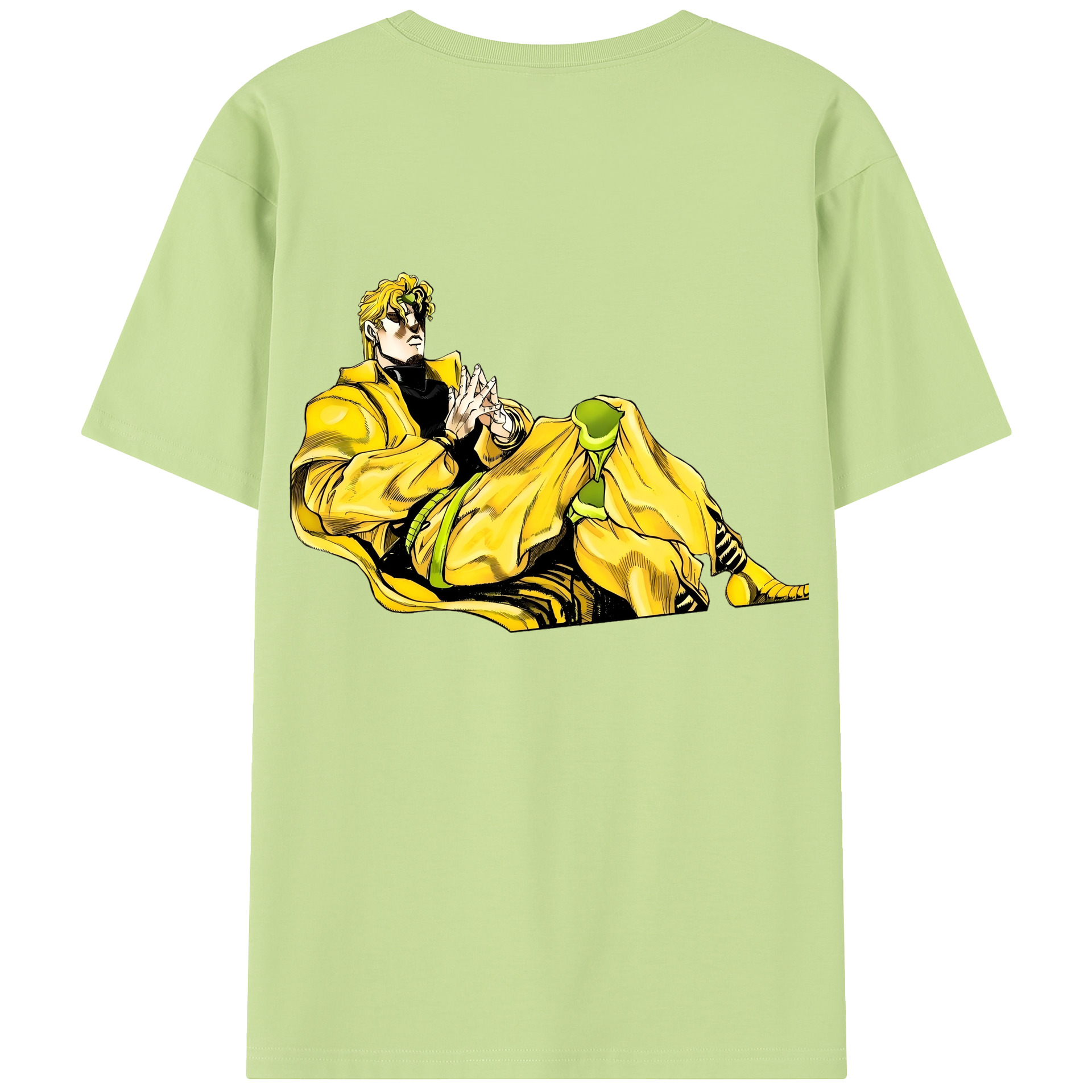 （画像用） ジョジョの奇妙な冒険 ディオ?ブランドー JoJo's Bizarre Adventure Dio Brando 綿100％半袖Tシャツ（背面プリント）